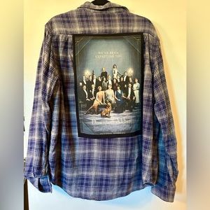 DOWNTOWN ABBEY upcycled flannel shirt XL